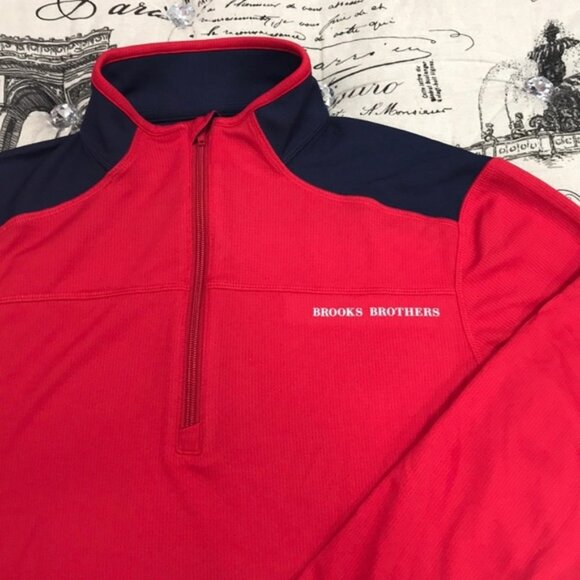 Brooks Brothers Colorblock Half Zip Pullover - Picture 4 of 8